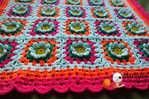 crochet baby flower blanket